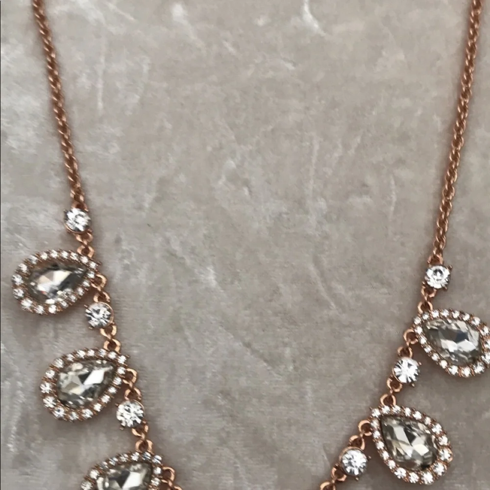 Crystal like gold like hardware fancy elegant Necklace